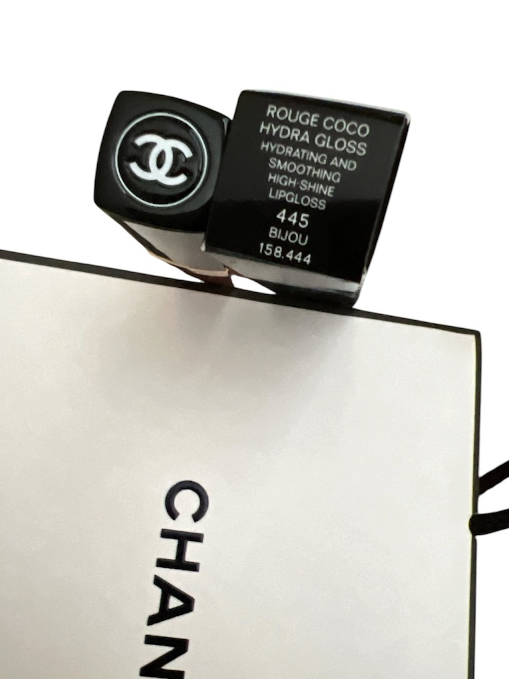 CHANEL đŻ Rouge Coco Hydra Gloss Lip Gloss Bijou 445 Shimmery Rosewood Brown Pink - Picture 5 of 7